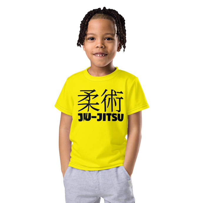 Playful Performance: Boy's Short Sleeve Classic Jiu-Jitsu Rash Guard - Golden Sun Boys Exclusive Jiu-Jitsu Kids Rash Guard Short Sleeve