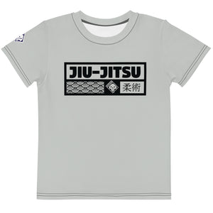 Playful Performance: Boy's Short Sleeve Jiu-Jitsu Rash Guard - Smoke Boys Exclusive Jiu-Jitsu Kids Rash Guard Short Sleeve