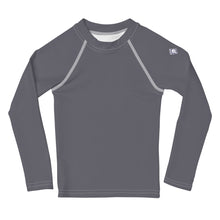 Playground Protector: Boys' Solid Color Rash Guards Essential - Charcoal Boys Exclusive Kids Long Sleeve Rash Guard Solid Color