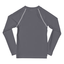 Playground Protector: Boys' Solid Color Rash Guards Essential - Charcoal