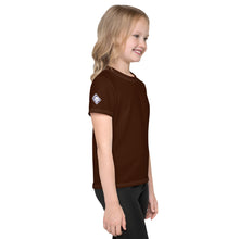 Playtime Essential: Girls Short Sleeve Solid Color Rash Guard - Chocolate Exclusive Girls Kids Rash Guard Running Short Sleeve Solid Color Swimwear