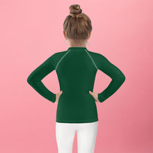 Playtime Perfection: Solid Color Rash Guards for Kids Girls - Sherwood Forest