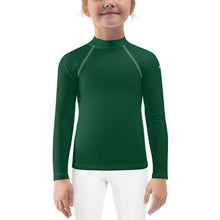 Playtime Perfection: Solid Color Rash Guards for Kids Girls - Sherwood Forest Exclusive Girls Kids Long Sleeve Rash Guard Solid Color Swimwear