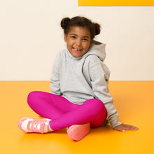 Playtime Perfection: Solid Color Workout Leggings for Girls - Hollywood Cerise Exclusive Girls Kids Leggings Solid Color