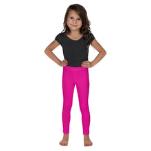 Playtime Perfection: Solid Color Workout Leggings for Girls - Hollywood Cerise Exclusive Girls Kids Leggings Solid Color