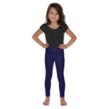 Playtime Perfection: Solid Color Workout Leggings for Girls - Midnight Blue Exclusive Girls Kids Leggings Solid Color