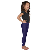 Playtime Perfection: Solid Color Workout Leggings for Girls - Midnight Blue Exclusive Girls Kids Leggings Solid Color