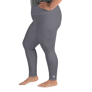 Plus Size Perfection: Solid Color Workout Leggings for Women - Charcoal Exclusive Leggings Plus Size Solid Color Tights Womens
