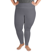 Plus Size Perfection: Solid Color Workout Leggings for Women - Charcoal Exclusive Leggings Plus Size Solid Color Tights Womens