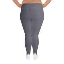 Plus Size Perfection: Solid Color Workout Leggings for Women - Charcoal Exclusive Leggings Plus Size Solid Color Tights Womens