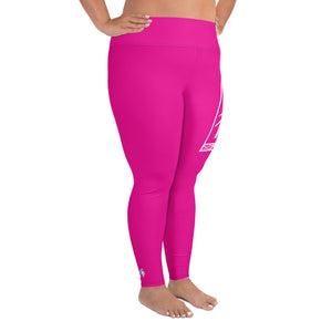 Women's Plus Size Yoga Pants Workout Leggings For Jiu Jitsu 003 - Hollywood Cerise Exclusive Jiu-Jitsu Leggings Plus Size Tights Womens