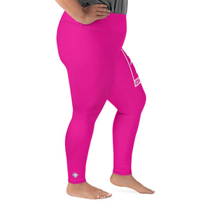 Women's Plus Size Yoga Pants Workout Leggings For Jiu Jitsu 003 - Hollywood Cerise Exclusive Jiu-Jitsu Leggings Plus Size Tights Womens