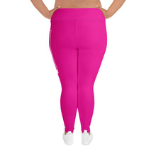 Women's Plus Size Yoga Pants Workout Leggings For Jiu Jitsu 003 - Hollywood Cerise Exclusive Jiu-Jitsu Leggings Plus Size Tights Womens