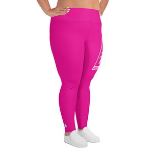 Women's Plus Size Yoga Pants Workout Leggings For Jiu Jitsu 003 - Hollywood Cerise Exclusive Jiu-Jitsu Leggings Plus Size Tights Womens