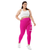 Women's Plus Size Yoga Pants Workout Leggings For Jiu Jitsu 003 - Hollywood Cerise Exclusive Jiu-Jitsu Leggings Plus Size Tights Womens