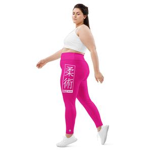 Women's Plus Size Yoga Pants Workout Leggings For Jiu Jitsu 003 - Hollywood Cerise Exclusive Jiu-Jitsu Leggings Plus Size Tights Womens