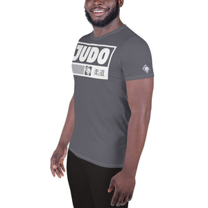 Premium Men's Judo Rash Guard - Short Sleeve Built for Performance - Charcoal