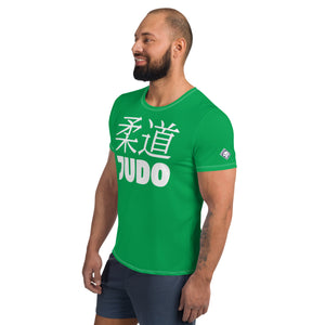 Premium Men's Judo Rash Guard - Short Sleeve Style - Jade