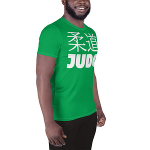 Premium Men's Judo Rash Guard - Short Sleeve Style - Jade