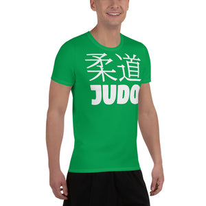 Premium Men's Judo Rash Guard - Short Sleeve Style - Jade