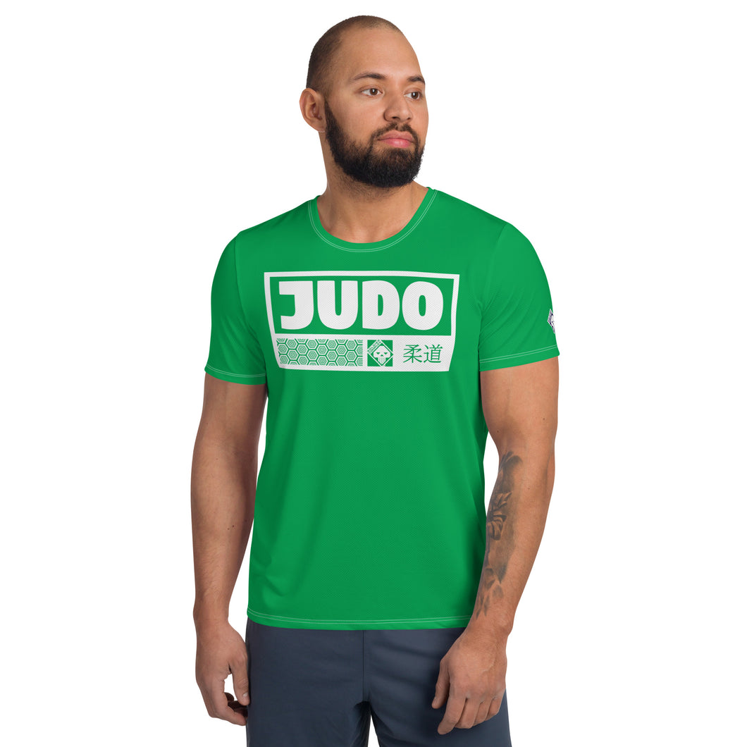 Premium Men's Judo Rash Guard - Short Sleeve Training Essential - Jade