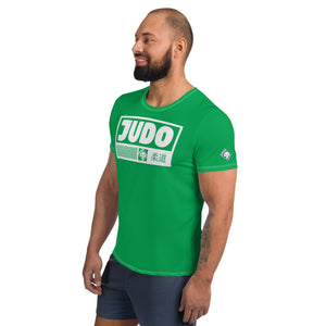 Premium Men's Judo Rash Guard - Short Sleeve Training Essential - Jade