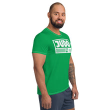 Premium Men's Judo Rash Guard - Short Sleeve Training Essential - Jade