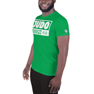 Premium Men's Judo Rash Guard - Short Sleeve Training Essential - Jade