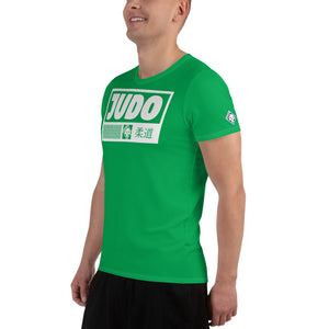 Premium Men's Judo Rash Guard - Short Sleeve Training Essential - Jade