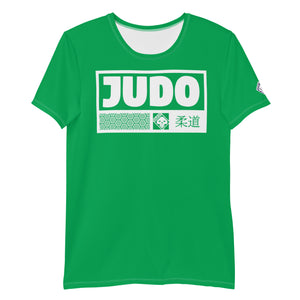 Premium Men's Judo Rash Guard - Short Sleeve Training Essential - Jade