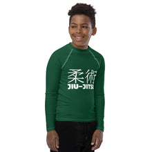 Youth Boys Long Sleeve Rash Guard – Classic Brazilian Jiu-Jitsu Look – Sherwood Forest
