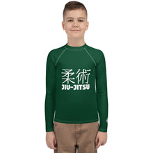Youth Boys Long Sleeve Rash Guard – Classic Brazilian Jiu-Jitsu Look – Sherwood Forest