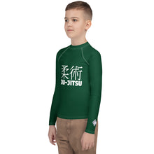 Youth Boys Long Sleeve Rash Guard – Classic Brazilian Jiu-Jitsu Look – Sherwood Forest