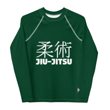 Youth Boys Long Sleeve Rash Guard – Classic Brazilian Jiu-Jitsu Look – Sherwood Forest