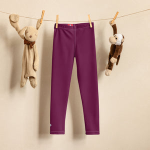 Ready, Set, Play: Boys' Solid Workout Leggings - Tyrian Purple