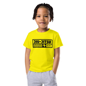 Reliable Comfort: Boy's Short Sleeve Jiu-Jitsu Rash Guard - Golden Sun Boys Exclusive Jiu-Jitsu Kids Rash Guard Short Sleeve