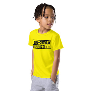 Reliable Comfort: Boy's Short Sleeve Jiu-Jitsu Rash Guard - Golden Sun Boys Exclusive Jiu-Jitsu Kids Rash Guard Short Sleeve