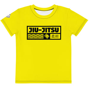 Reliable Comfort: Boy's Short Sleeve Jiu-Jitsu Rash Guard - Golden Sun Boys Exclusive Jiu-Jitsu Kids Rash Guard Short Sleeve