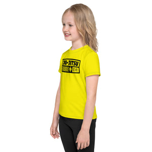 Reliable Comfort: Girl's Short Sleeve Jiu-Jitsu Rash Guard - Golden Sun Exclusive Girls Jiu-Jitsu Kids Rash Guard Short Sleeve