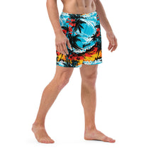 Ride the Waves: Men's Sunset Waves 001 Swim Trunks Exclusive Mens Shorts Swimwear