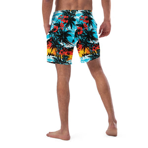 Ride the Waves: Men's Sunset Waves 001 Swim Trunks Exclusive Mens Shorts Swimwear