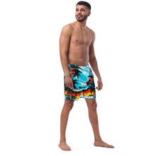 Ride the Waves: Men's Sunset Waves 001 Swim Trunks Exclusive Mens Shorts Swimwear