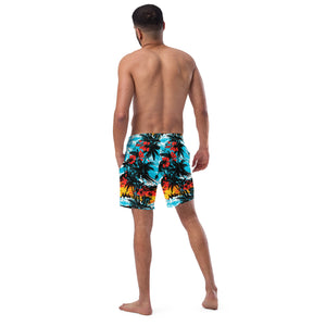 Ride the Waves: Men's Sunset Waves 001 Swim Trunks Exclusive Mens Shorts Swimwear