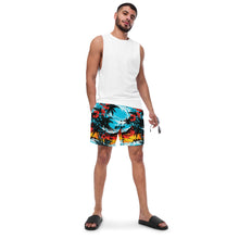 Ride the Waves: Men's Sunset Waves 001 Swim Trunks Exclusive Mens Shorts Swimwear