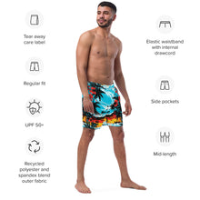 Ride the Waves: Men's Sunset Waves 001 Swim Trunks Exclusive Mens Shorts Swimwear