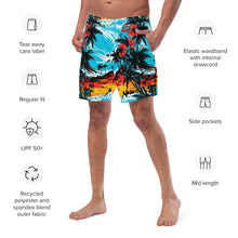 Ride the Waves: Men's Sunset Waves 001 Swim Trunks Exclusive Mens Shorts Swimwear