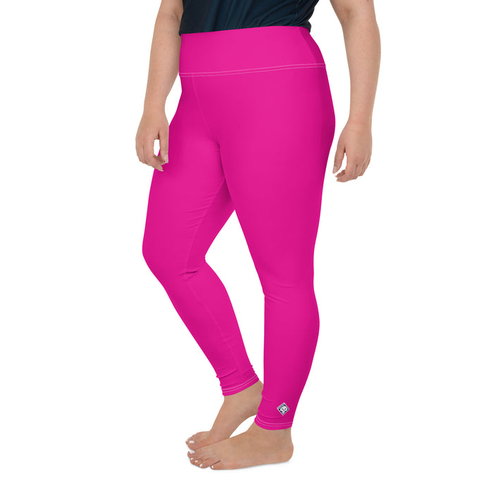 Sculpt and Stretch: Plus Size Solid Color Yoga Pants for Her - Hollywood Cerise Exclusive Leggings Plus Size Solid Color Tights Womens