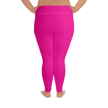Sculpt and Stretch: Plus Size Solid Color Yoga Pants for Her - Hollywood Cerise Exclusive Leggings Plus Size Solid Color Tights Womens