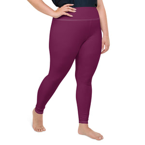 Sculpted Confidence: Plus Size Workout Leggings for Women - Tyrian Purple Exclusive Leggings Plus Size Solid Color Tights Womens