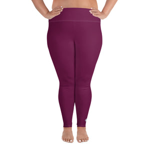 Sculpted Confidence: Plus Size Workout Leggings for Women - Tyrian Purple